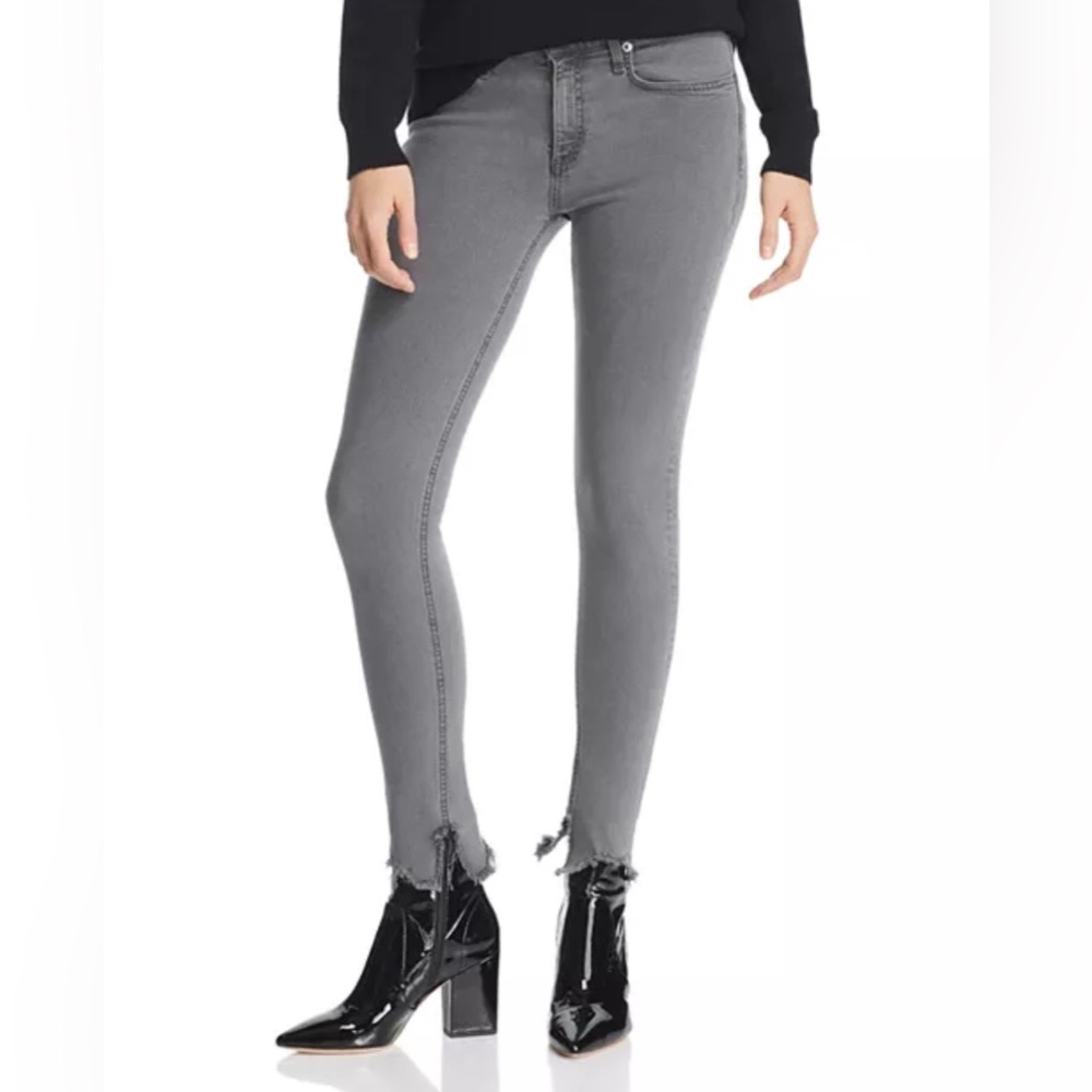 Rag & Bone Jeans Womens 31 Cate Frayed-Hem Skinny Jeans in Alma